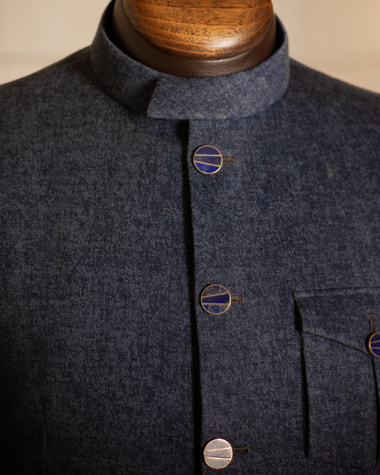 Aegean Blue Bandhgala