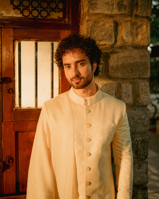 Silk Gold Achkan